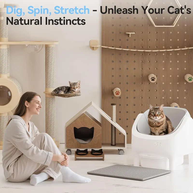 Automatic litter box cleaning