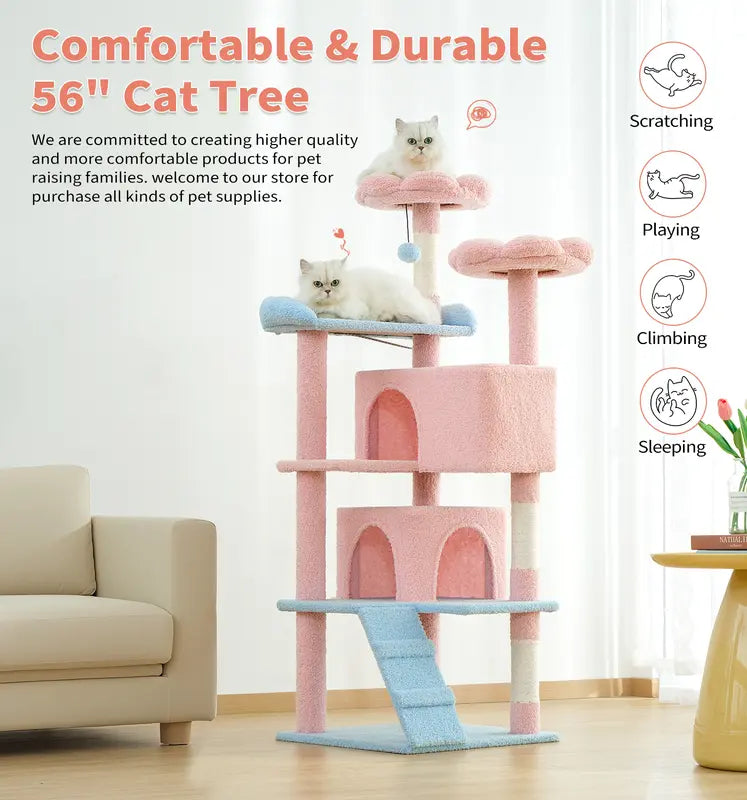 Cat Tree 54-Inch Contemporary Design