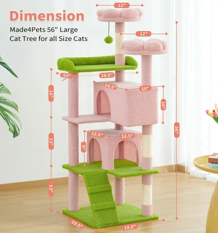 Cat Tree 54-Inch Contemporary Design