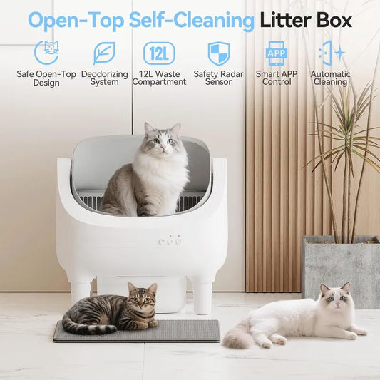 Automatic litter box cleaning